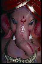 India, Maharashtra, Mumbai, Statue of Ganesh the elephant headed Hindu god of prosperity and wisdom.