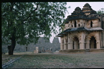 India, Karnataka, Hampi, The Lotus Mahal in the Zenana enclosure in ruins of ancient Hindu capital.