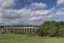 Ireland, County Carlow, Borris, restored 19th century railway viaduct dating from 1858.