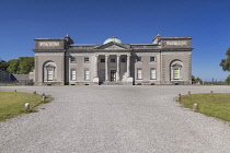 Ireland, County Laois, Emo Court, Facade of the house with pathway leading up to it, Emo Court is a quintessential neo-classical mansion designed by the famous architect James Gandon1790.