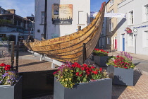 Ireland, County Waterford, Waterford city, Replica 40ft Viking longboat named Vadrarfjordr which is the Viking name for Waterford.