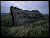 WALES, Dyfed, Freshwater, Drying shed for seaweed used in larvabread.  Last one of twelve  no longer in use.