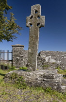 Ireland, County Donegal,  Inishowen Peninsula, Moville monastic site, 8th century Cooley Cross which is uncarved.