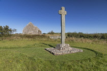 Ireland, County Donegal, Inishowen Peninsula, Culdaff, Clonca monastic site, 10th century St Bodan's Cross.