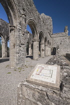 Ireland, County Roscommon, Boyle, The Cloister of Boyle Abbey which was founded in 1161 by Cistercian monks.