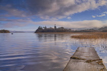 Ireland, County Sligo, Lough Gill, stone jetty near Tobernalt.