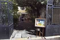 France, Provence-Alps, Cote d'Azur, Antibes, Art and Antiques store in the old town.