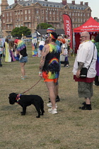 England, Hampshire, Portsmouth, Crowds gathered on the seafront lawns for Pride Celebrations, 10th June 2023.