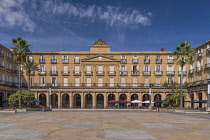 Spain, Basque Country, Bilbao, Plaza Nueva, Monumental square in the Neoclassical style dating from 1812.