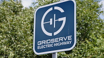 Transport, Road, Car, Sign for Gridserve energy electric highway charging station.