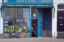 England, East Sussex, Brighton, Hove, Western Road, Exterior of Hoye's Home & Garden hardware store.