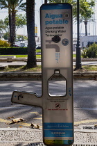 Spain, Balearic Islands, Majorca, Palma de Mallorca. Free drinking water dispenser.