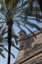 Spain, Balearic Islands, Majorca, Palma de Mallorca, Old Town. The Bastio Sant Pere, the Bastions of Sant Pere is the only remaining part of the old city walls.