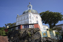 Wales, Gwynedd, Portmeirion, Italianate resort village designed and constructed by Sir Clough Williiams-Ellis between 1925 and 1975 and used as the film set for The Prisoner.
