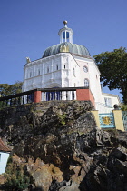 Wales, Gwynedd, Portmeirion, Italianate resort village designed and constructed by Sir Clough Williiams-Ellis between 1925 and 1975 and used as the film set for The Prisoner.