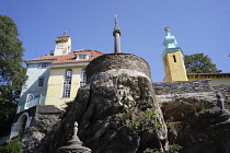 Wales, Gwynedd, Portmeirion, Italianate resort village designed and constructed by Sir Clough Williiams-Ellis between 1925 and 1975 and used as the film set for The Prisoner.