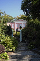 Wales, Gwynedd, Portmeirion, Italianate resort village designed and constructed by Sir Clough Williiams-Ellis between 1925 and 1975 and used as the film set for The Prisoner.