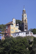 Wales, Gwynedd, Portmeirion, Italianate resort village designed and constructed by Sir Clough Williiams-Ellis between 1925 and 1975 and used as the film set for The Prisoner.