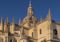 Spain, Castile, Segovia, Segovia Cathedral is a Gothic-style Roman Catholic cathedral located in the Plaza Mayor of the city, dedicated to the Virgin Mary, it was built in the Flamboyant Gothic style...