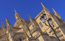 Spain, Castile, Segovia, Segovia Cathedral is a Gothic-style Roman Catholic cathedral located in the Plaza Mayor of the city, dedicated to the Virgin Mary, it was built in the Flamboyant Gothic style...