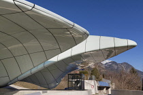 Austria, Tyrol, Innsbruck, Hungerburgbahn funicular station designed by Zaha Hadid and opened in 2007.