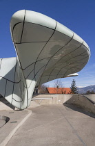 Austria, Tyrol, Innsbruck, Hungerburgbahn funicular station designed by Zaha Hadid and opened in 2007.