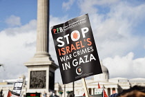 England, London, Trafalgar Square, Pro Palestine protesters march, 15 October 2023.