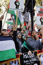 England, London, Pro Palestine protesters march, 15 October 2023.