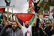 England, London, Pro Palestine protesters march, 15 October 2023.
