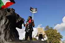 England, London, Trafalgar Square, Pro Palestine protesters march, 15 October 2023.