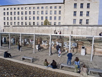 Germany, Berlin, Niederkirchnerstrasse, Topography of Terror, Modern center on the site of the former Gestapo headquarters, documenting the horrors of Nazism.