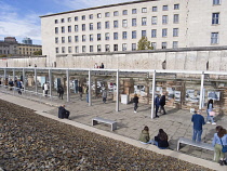 Germany, Berlin, Niederkirchnerstrasse, Topography of Terror, Modern center on the site of the former Gestapo headquarters, documenting the horrors of Nazism.