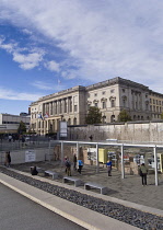 Germany, Berlin, Niederkirchnerstrasse, Topography of Terror, Modern center on the site of the former Gestapo headquarters, documenting the horrors of Nazism.