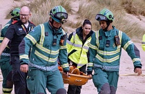 England, East Sussex, Camber Sands, Volunteers taking part in combined services rescue and recovery operation involving the emergency services. 28th September 2023.