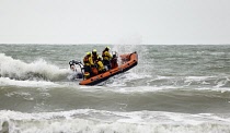 England, East Sussex, Camber Sands, Volunteers taking part in combined services rescue and recovery operation involving the emergency services. 28th September 2023.