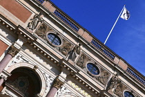 Sweden, Stockholm, Facade of the Royal Opera House.