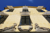 Sweden, Stockholm, Old town apartments facade.
