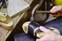 England, Yorkshire, Hebden Bridge, last traditional wooden clog makers in the UK.