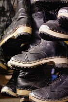 England, Yorkshire, Hebden Bridge, last traditional wooden clog makers in the UK.