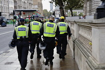 England, London, Westminster, Police in High Vis at Pro Palestine Demonstration.