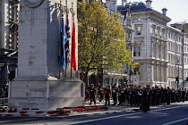 England, London, Whitehall, The Cenotaph, Armistice day ceremony 11th November 2023.