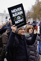 England, London, Whitehall, Anti-semitism rally, Pro-Israel supporters fill the streets around Whitehall, 26th November 2023.