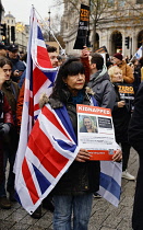 England, London, Whitehall, Anti-semitism rally, Pro-Israel supporters fill the streets around Whitehall, 26th November 2023.