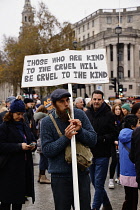 England, London, Whitehall, Anti-semitism rally, Pro-Israel supporters fill the streets around Whitehall, 26th November 2023.