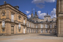 Spain, Castile, San Ildefonso, Palacio Real de la Granja de San Ildefenso dating from the 1720's, a wing of the palace.