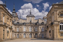 Spain, Castile, San Ildefonso, Palacio Real de la Granja de San Ildefenso dating from the 1720's, a wing of the palace.