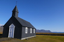 Iceland, Snaefellsnes Peninsula National Park, The Black parish Church of Budir.