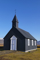 Iceland, Snaefellsnes Peninsula National Park, The Black parish Church of Budir.