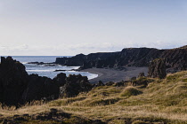 Iceland, Snaefellsnes Peninsula National Park, Djupalonssandur black sand beach.