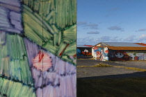 Iceland, Snaefellsnes Peninsula National Park, Hellissandur village, murals in the street art capital of Iceland.